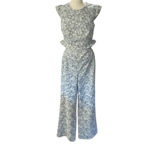 Anthropologie Helena Jumpsuit Adelyn Rae Navy Cream Floral NEW Size XS - Picture 13 of 14